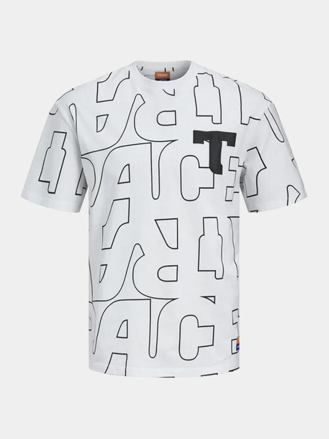 T-shirt trace blanc homme - Jack & Jones