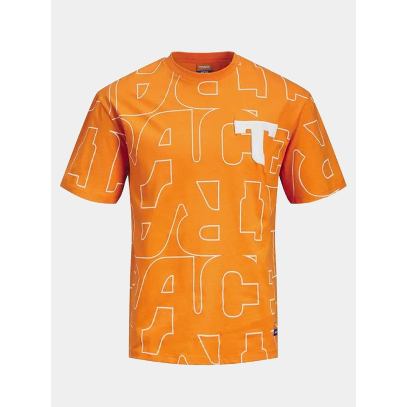 T-shirt trace orange homme - Jack & Jones