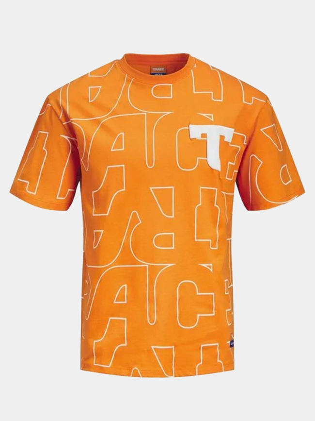 T-shirt trace orange homme - Jack & Jones