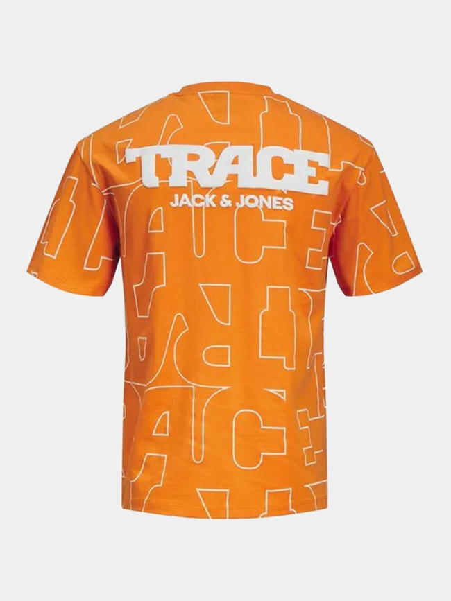 T-shirt trace orange homme - Jack & Jones