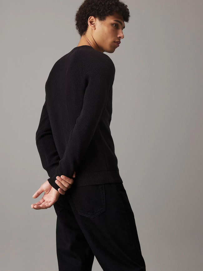 Pull badge easy noir homme - Calvin Klein Jeans