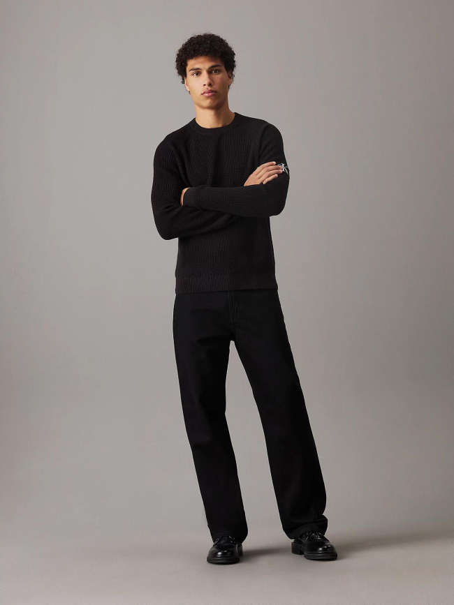 Pull badge easy noir homme - Calvin Klein Jeans