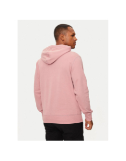 Sweat à capuche badge rose homme - Calvin Klein Jeans