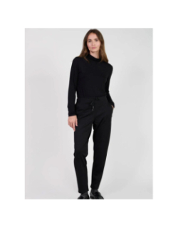 Pantalon effet jogging rosi noir femme - Le Temps Des Cerises