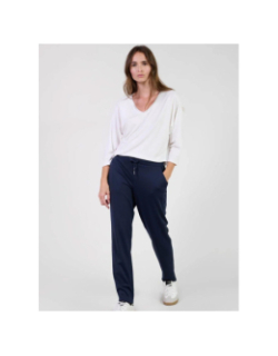 Pantalon effet jogging rosi bleu femme - Le Temps Des Cerises