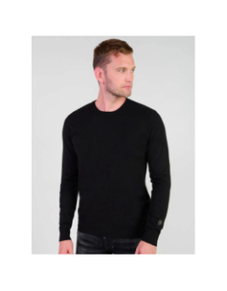 Pull fin cevoir noir homme - Le Temps Des Cerises