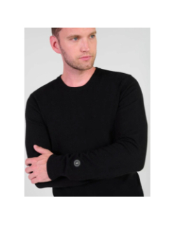 Pull fin cevoir noir homme - Le Temps Des Cerises