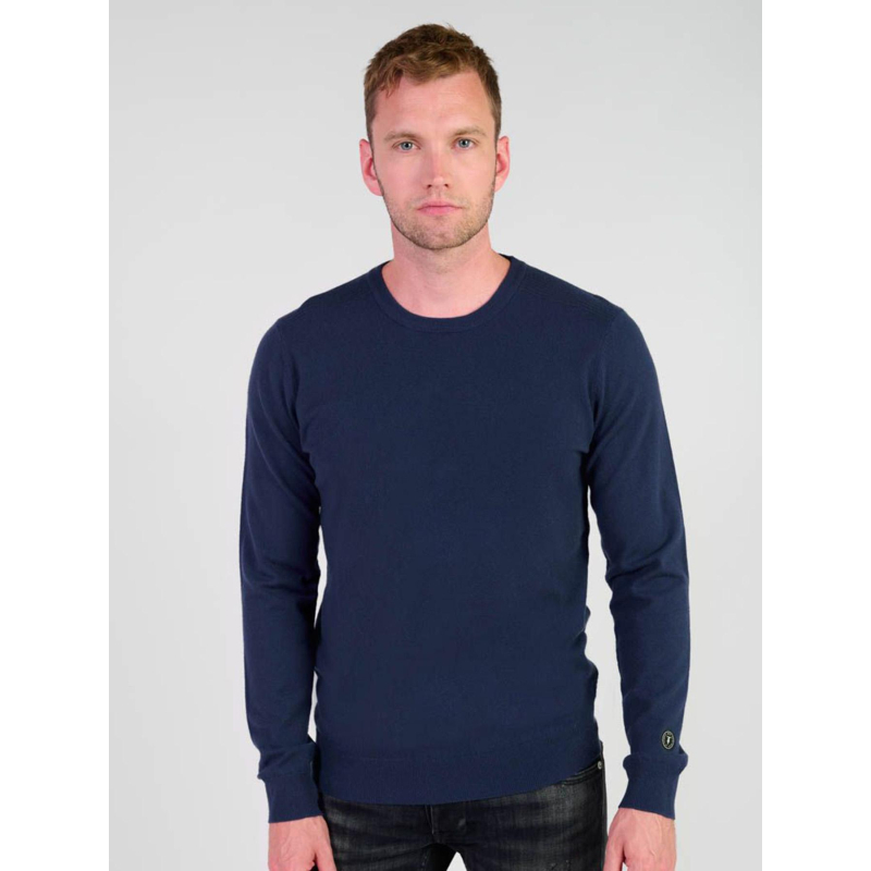 Pull fin cevor bleu marine homme - Le Temps Des Cerises