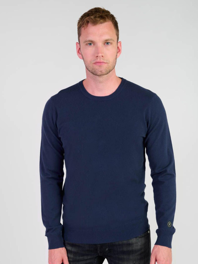 Pull fin cevor bleu marine homme - Le Temps Des Cerises