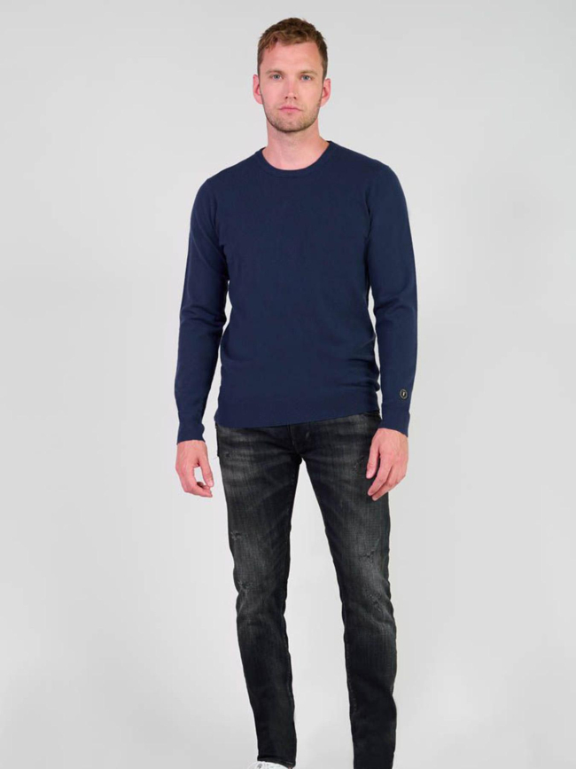 Pull fin cevor bleu marine homme - Le Temps Des Cerises