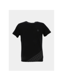 T-shirt à manches courtes logo badge relief noir homme - Chabrand