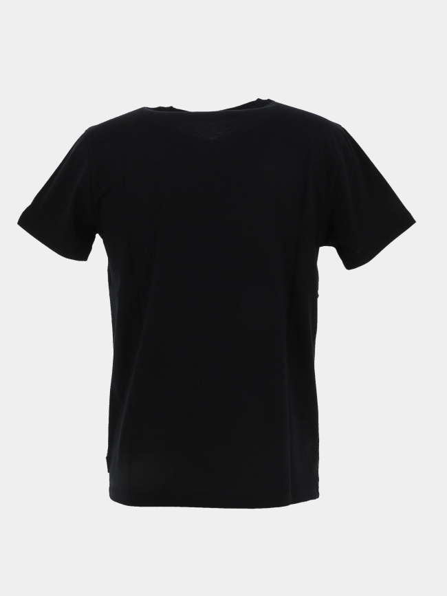 T-shirt à manches courtes logo badge relief noir homme - Chabrand