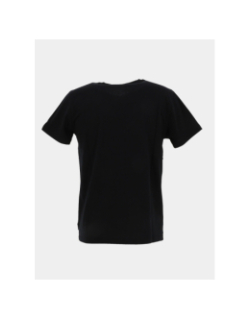 T-shirt à manches courtes logo badge relief noir homme - Chabrand