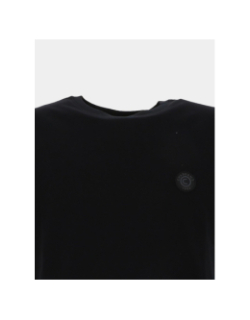 T-shirt à manches courtes logo badge relief noir homme - Chabrand