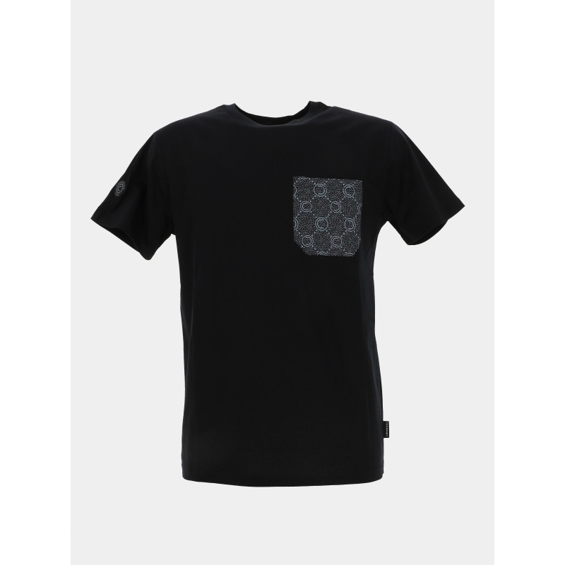 T-shirt manches courtes poche motif noir homme - Chabrand