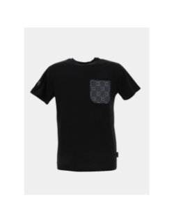 T-shirt manches courtes poche motif noir homme - Chabrand