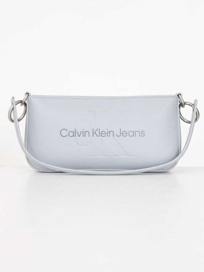 Sac à main sculpted gris clair femme - Calvin Klein Jeans