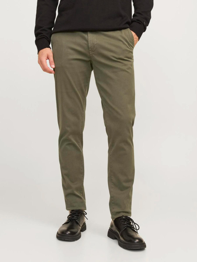 Pantalon chino slim fit marco arthur kaki homme - Jack & Jones