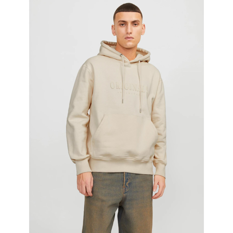 Sweat à capuche frederiks berg beige homme - Jack & Jones