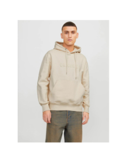 Sweat à capuche frederiks berg beige homme - Jack & Jones