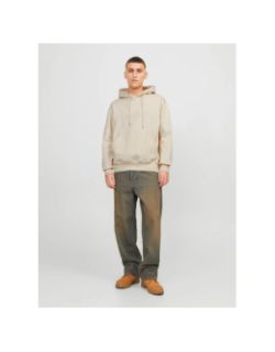 Sweat à capuche frederiks berg beige homme - Jack & Jones