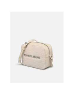 Sac bandoulière essential en sherpa blanc femme - Tommy Jeans