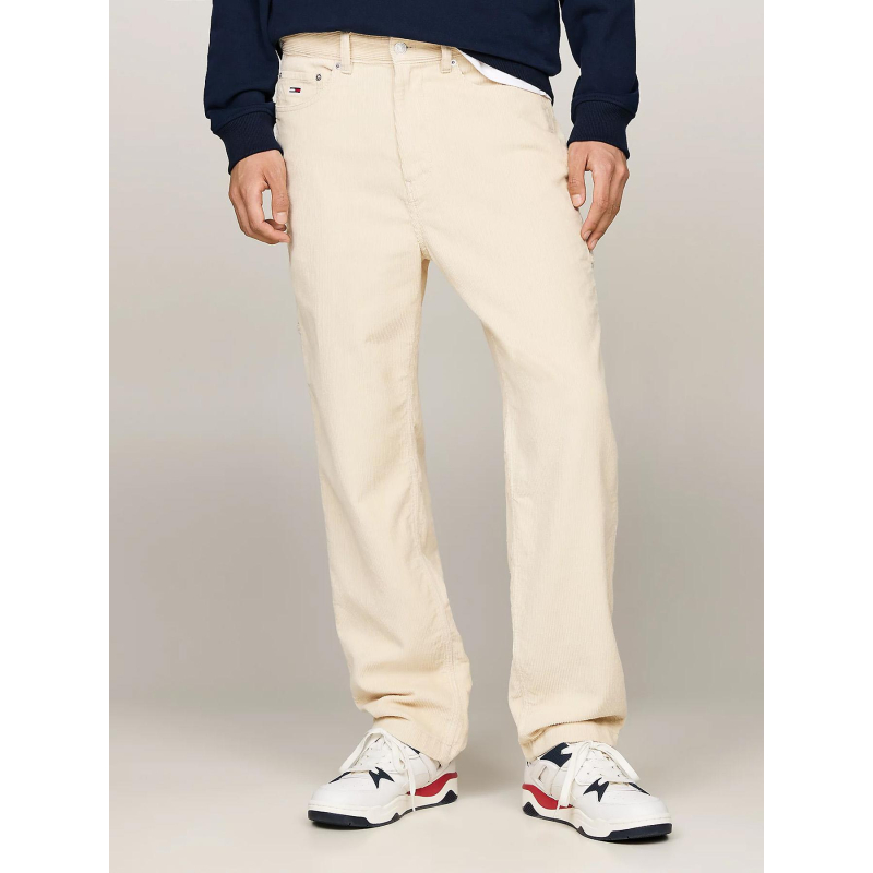 Pantalon skateur en velours côtelé blanc homme - Tommy Jeans