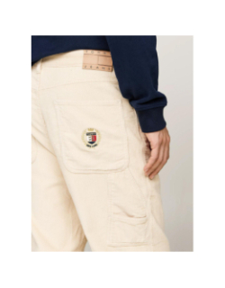 Pantalon skateur en velours côtelé blanc homme - Tommy Jeans