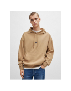 Sweat à capuche nalonso beige homme - Hugo