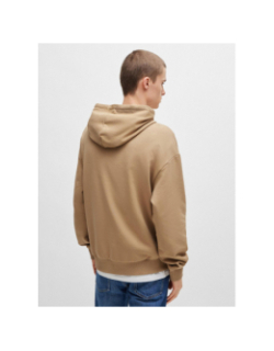 Sweat à capuche nalonso beige homme - Hugo