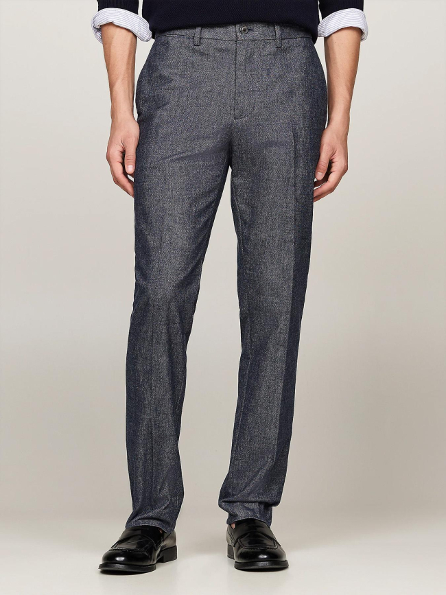 Pantalon droit chiné brossé gris homme - Tommy Hilfiger