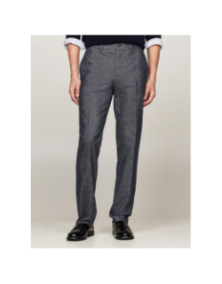 Pantalon droit chiné brossé gris homme - Tommy Hilfiger