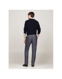 Pantalon droit chiné brossé gris homme - Tommy Hilfiger