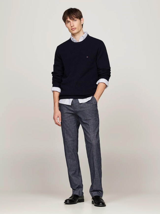 Pantalon droit chiné brossé gris homme - Tommy Hilfiger