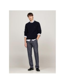 Pantalon droit chiné brossé gris homme - Tommy Hilfiger