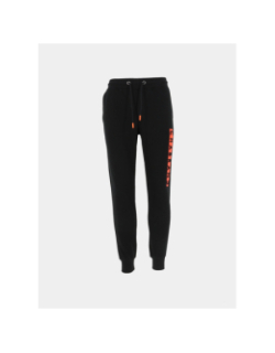 Pantalon de jogging logo bande orange noir homme - Chabrand