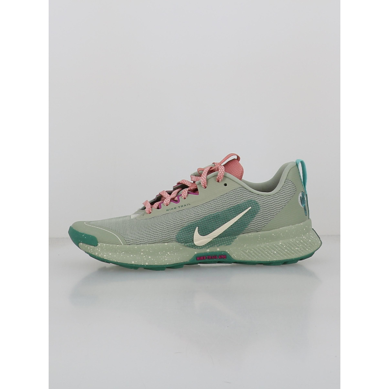 Chaussures de trail juniper 3 vert et rose femme - Nike