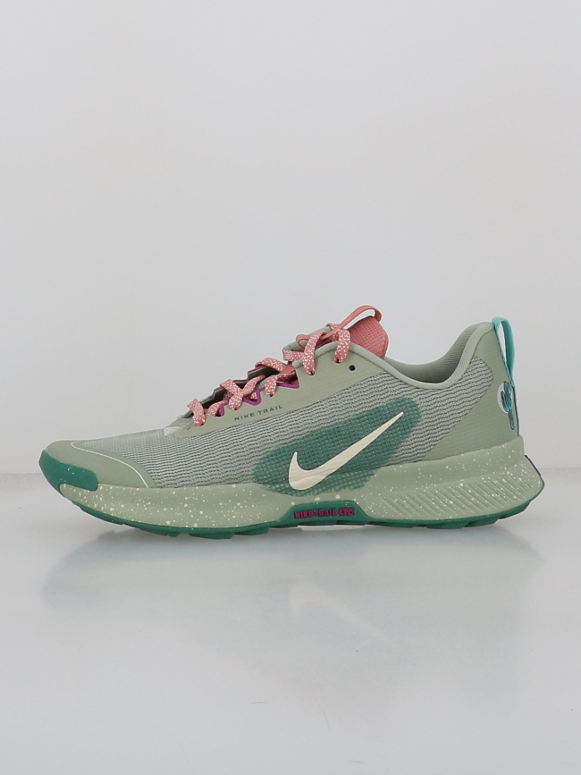 Chaussures de trail juniper 3 vert et rose femme - Nike