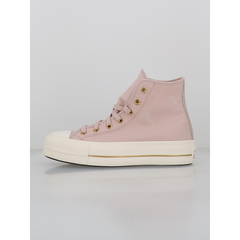 Baskets en toile plateforme flush stone rose femme - Converse