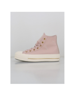 Baskets en toile plateforme flush stone rose femme - Converse