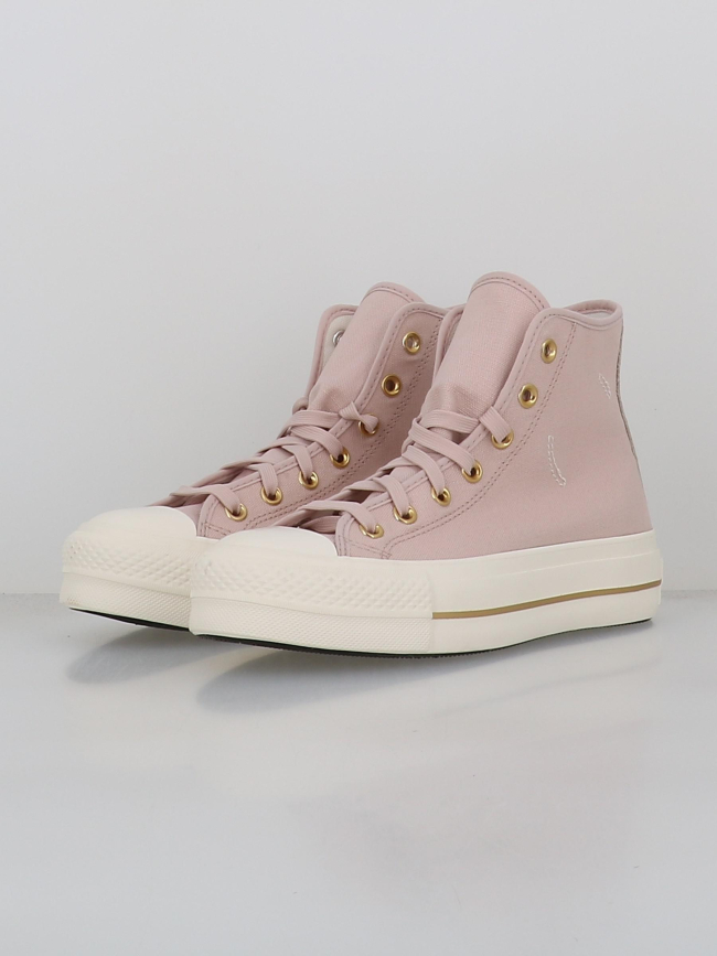 Baskets en toile plateforme flush stone rose femme - Converse