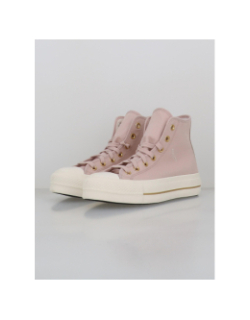 Baskets en toile plateforme flush stone rose femme - Converse