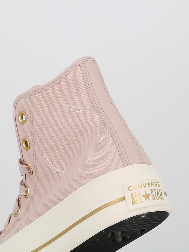 Baskets en toile plateforme flush stone rose femme - Converse