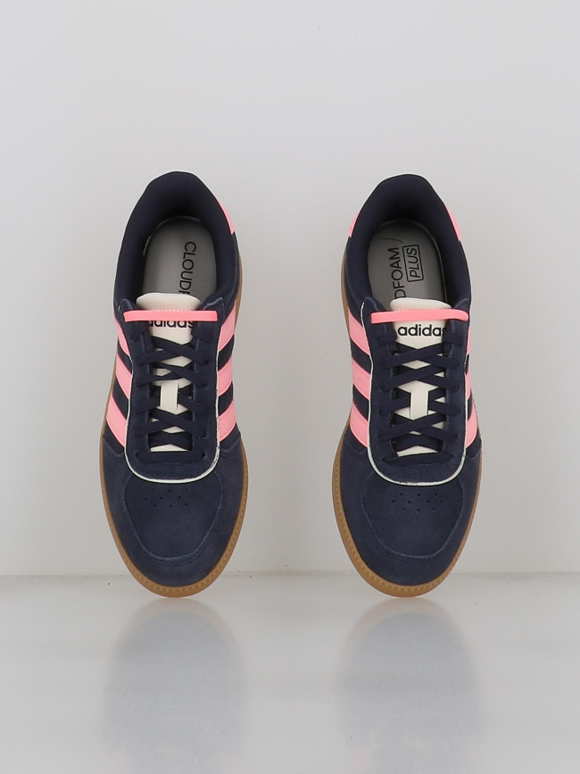 Baskets breaknet sleek suede bleu marine femme Adidas wimod