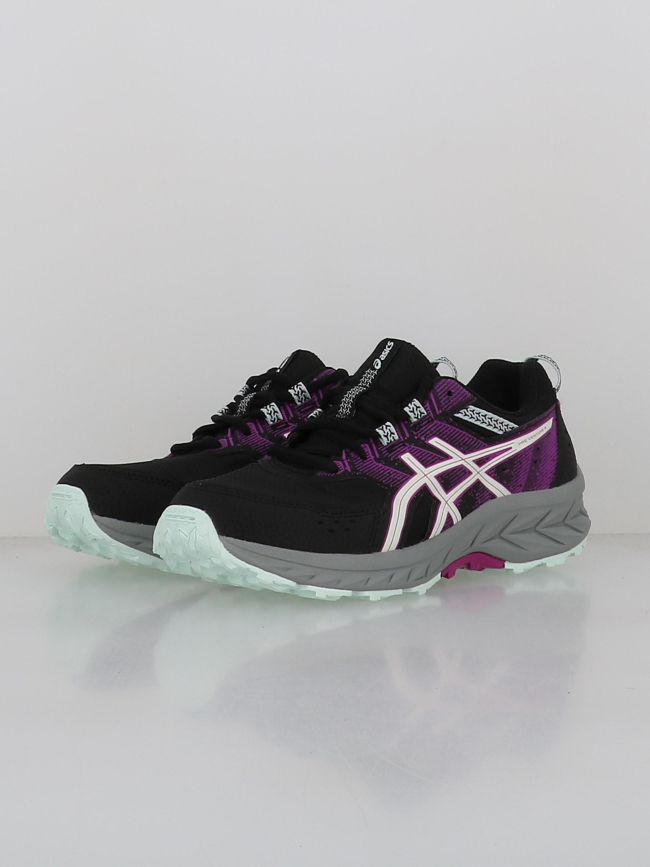 Chaussures de trail pre venture 9 gs noir violet enfant - Asics