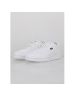 Baskets t-clip set uni blanc homme - Lacoste