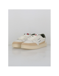 Baskets the greenwich mix blanc beige kaki homme - Tommy Jeans