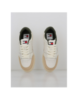 Baskets the greenwich mix blanc beige kaki homme - Tommy Jeans