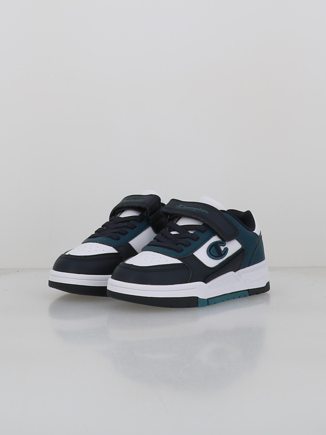 Baskets à scratch rebound heritage noir bleu enfant - Champion