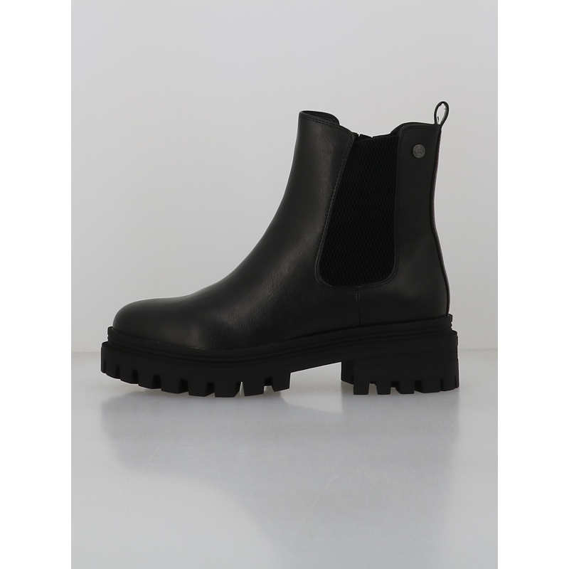 Bottines simili cuir zippé sra noir femme - Xti